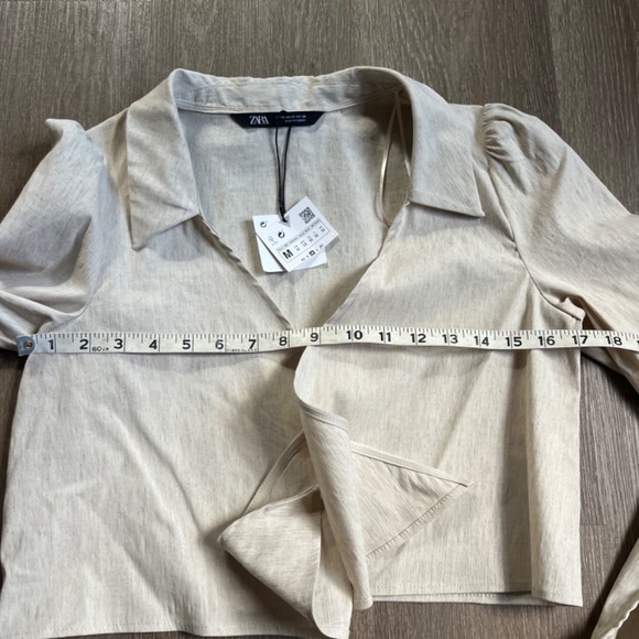 Zara cropped shirt with bow - Picture 4 of 11